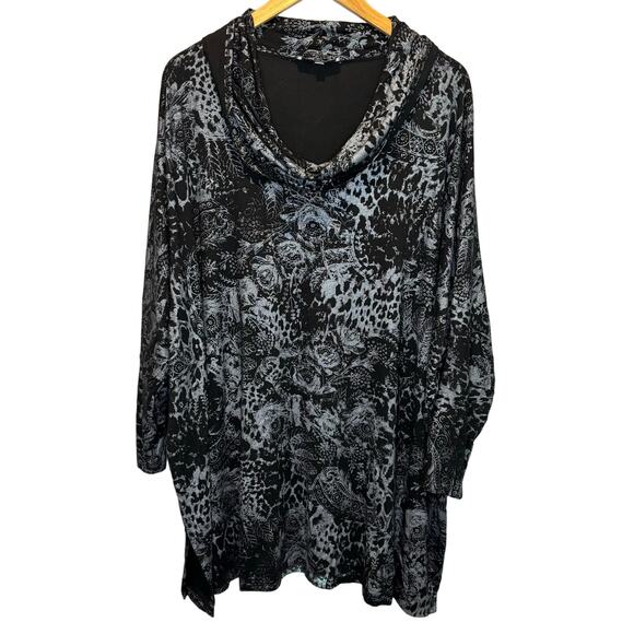 Bryn Walker Floral Print Cowl Neck Tunic Top - size Small - Picture 1 of 7